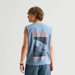 Arizona Mens Crew Neck Sleeveless Muscle T-Shirt