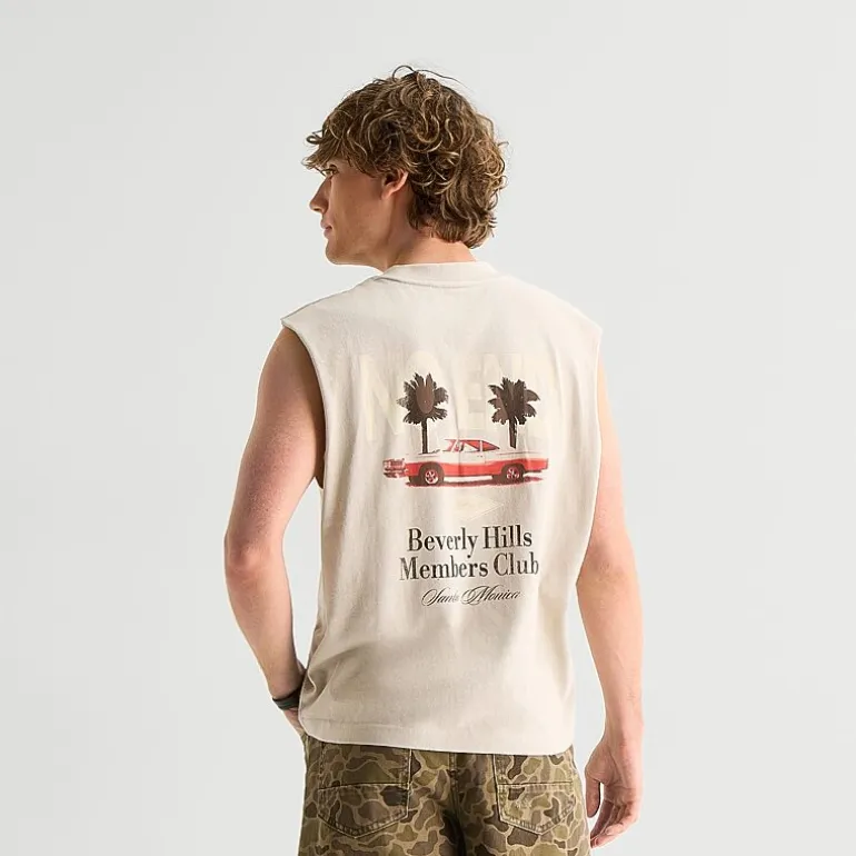 Arizona Mens Crew Neck Sleeveless Muscle T-Shirt