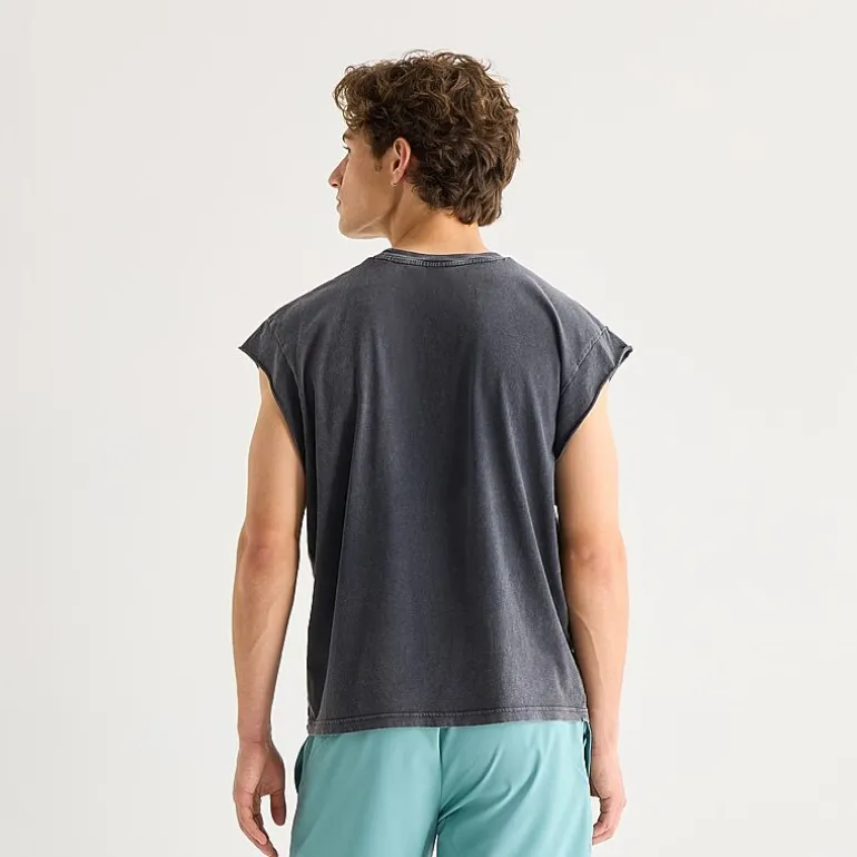 Arizona Mens Crew Neck Sleeveless Muscle T-Shirt
