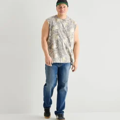 Arizona Mens Crew Neck Sleeveless Big and Tall Muscle T-Shirt
