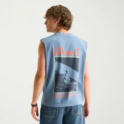 Arizona Mens Crew Neck Sleeveless Big and Tall Muscle T-Shirt
