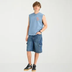 Arizona Mens Crew Neck Sleeveless Big and Tall Muscle T-Shirt