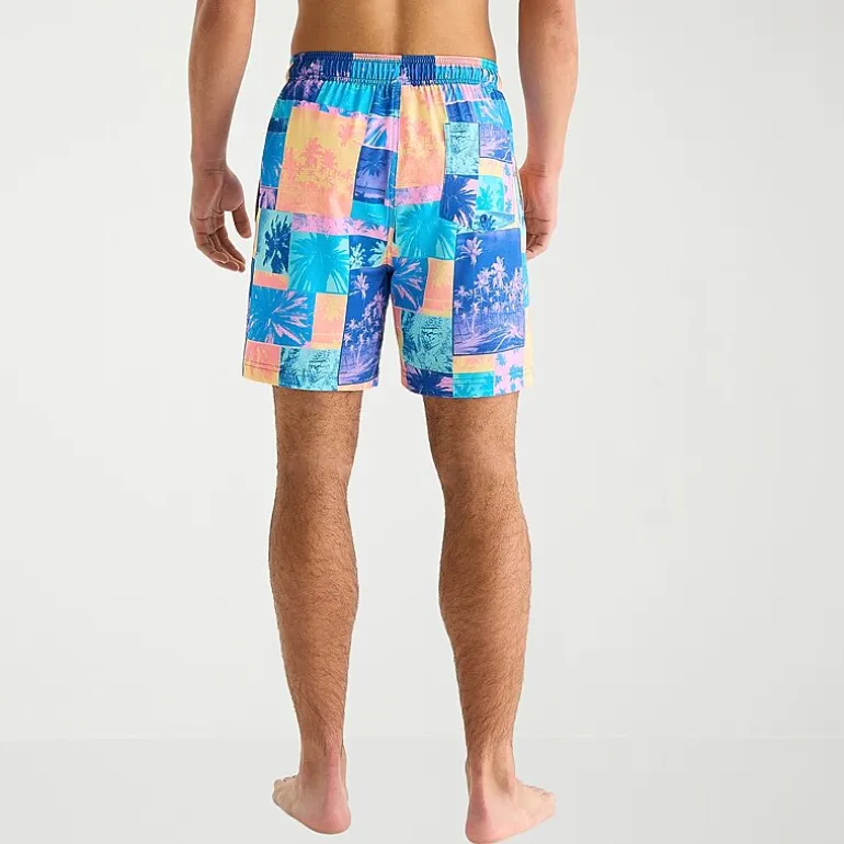 Arizona Mens 6 1/2" Patchwork Swim Trunks