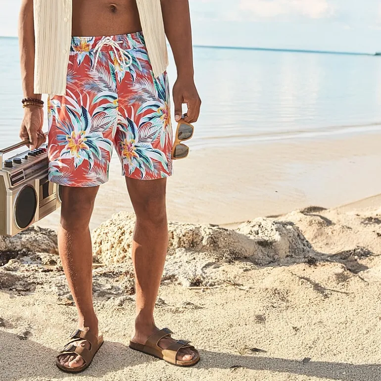 Arizona Mens 6 1/2" Patchwork Swim Trunks