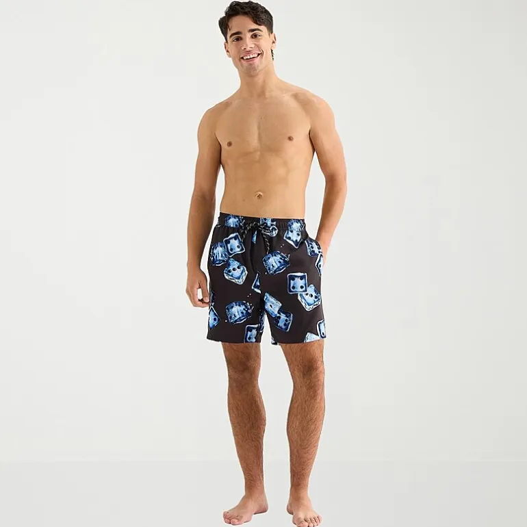 Arizona Mens 6 1/2" Patchwork Swim Trunks