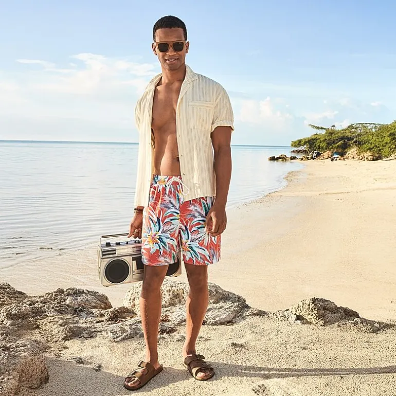 Arizona Mens 6 1/2" Patchwork Swim Trunks