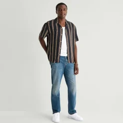 Arizona Mens Short Sleeve Boxy Fit Button-Down Shirt
