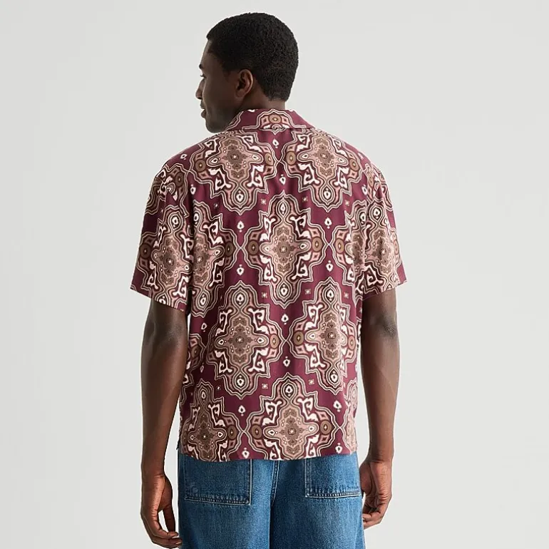 Arizona Mens Short Sleeve Boxy Fit Button-Down Shirt