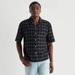 Arizona Mens Short Sleeve Boxy Fit Button-Down Shirt