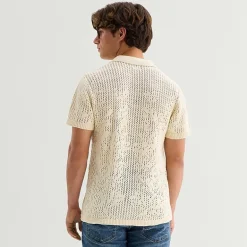 Arizona Mens Short Sleeve Button Polo Sweater
