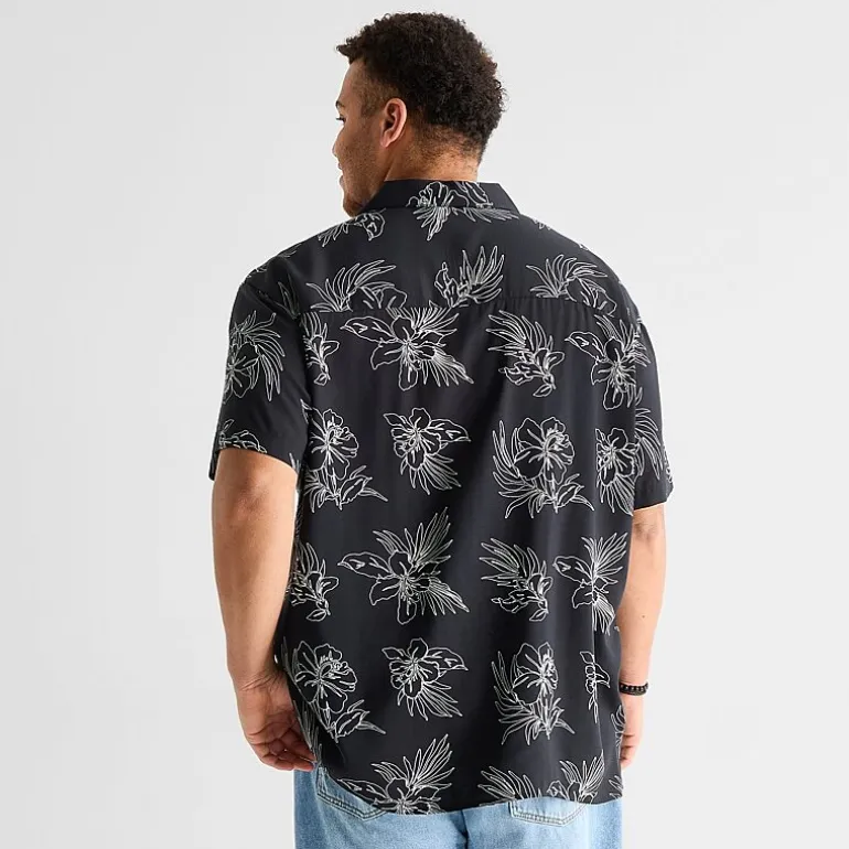 Arizona Mens Short Sleeve Classic Fit Big and Tall Button-Down Shirt