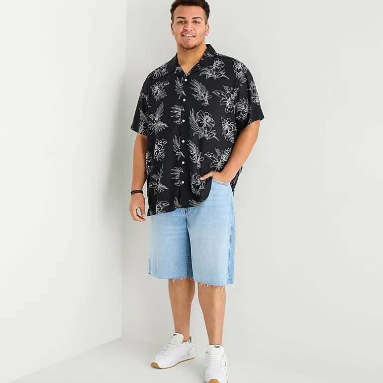 Arizona Mens Short Sleeve Classic Fit Big and Tall Button-Down Shirt