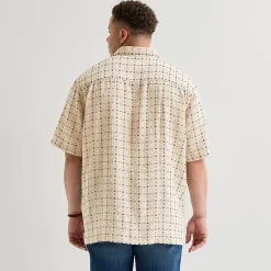 Arizona Mens Short Sleeve Classic Fit Big and Tall Button-Down Shirt