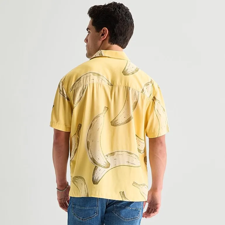 Arizona Mens Short Sleeve Regular Fit Button-Down Shirt