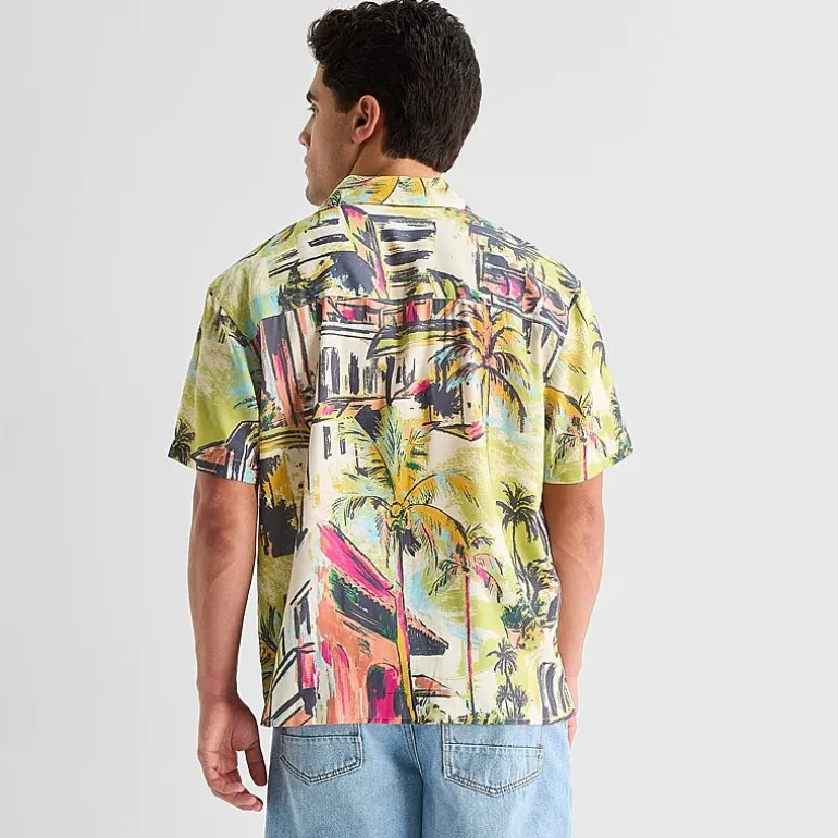 Arizona Mens Short Sleeve Regular Fit Button-Down Shirt
