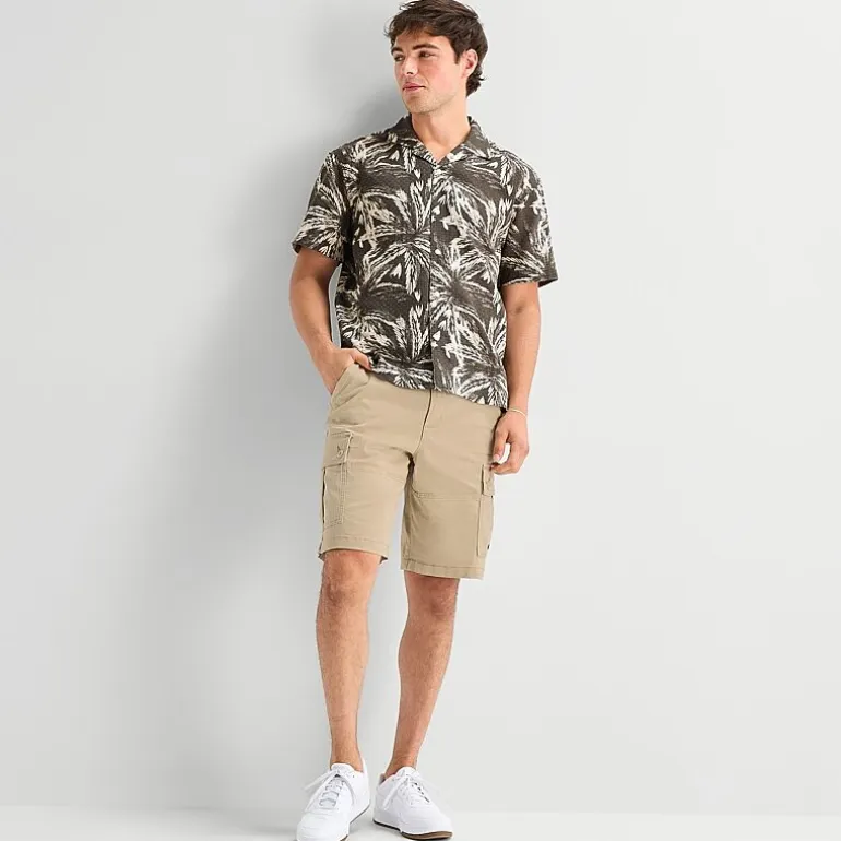 Arizona Mens Short Sleeve Regular Fit Button-Down Shirt