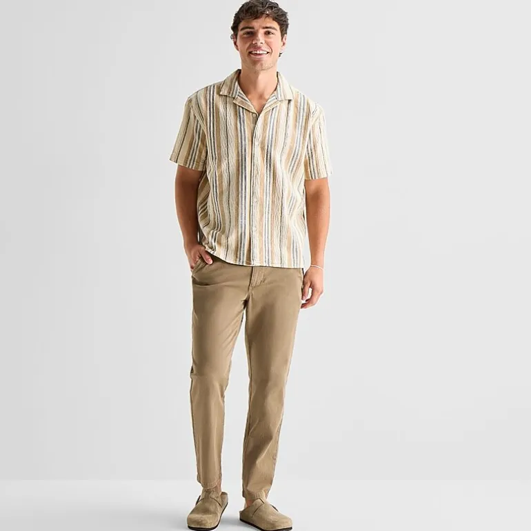 Arizona Mens Short Sleeve Regular Fit Button-Down Shirt