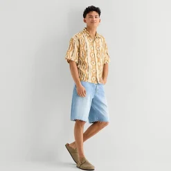 Arizona Mens Short Sleeve Regular Fit Button-Down Shirt