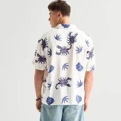 Arizona Mens Short Sleeve Relaxed Fit Button-Down Shirt