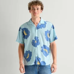 Arizona Mens Short Sleeve Relaxed Fit Button-Down Shirt