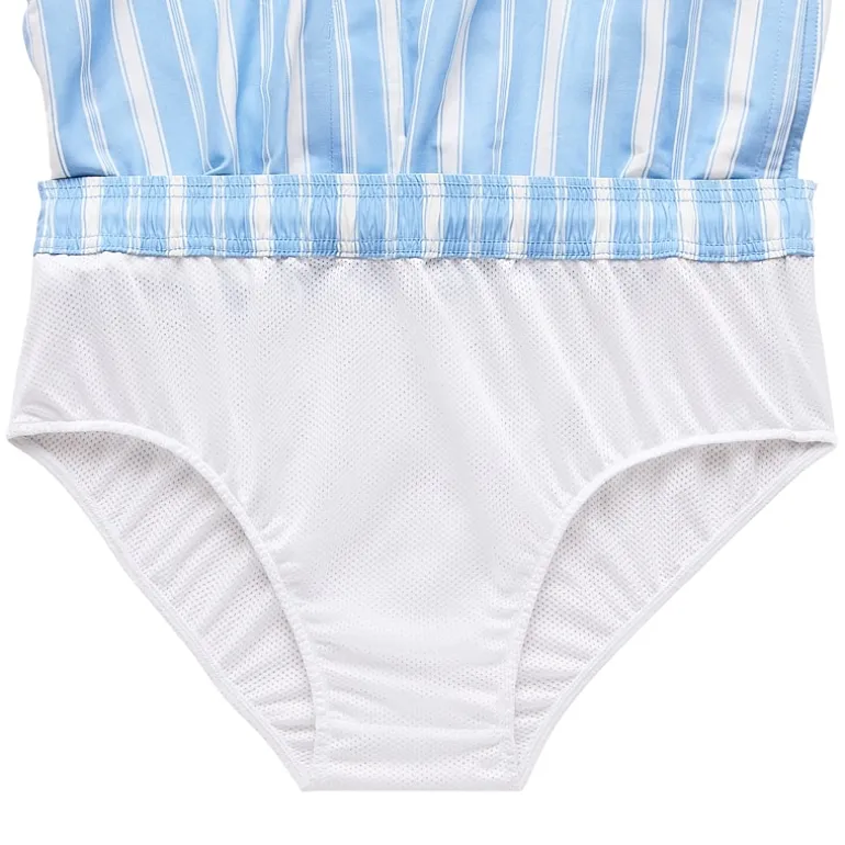 Arizona Mens 6 1/2" Striped Swim Trunks