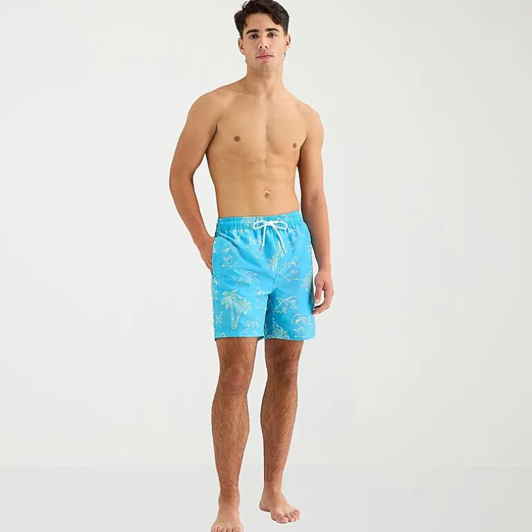Arizona Mens 6 1/2" Striped Swim Trunks