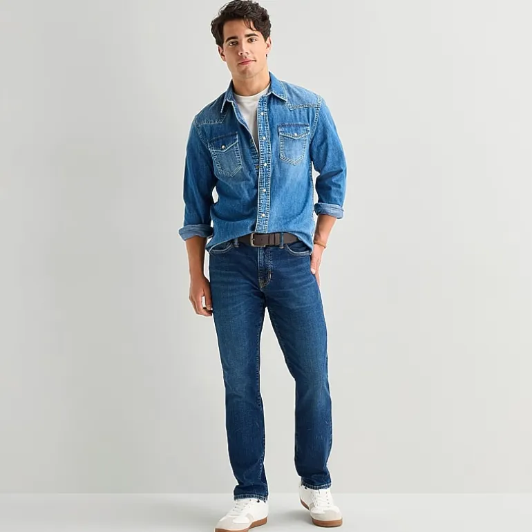 Arizona Mens Tapered Leg Athletic Fit Jean