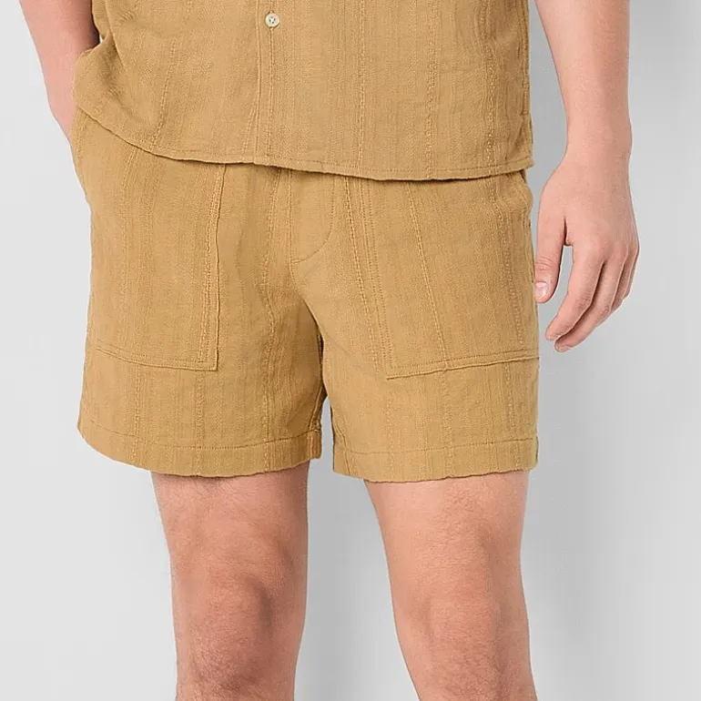 Arizona 6" Mens Textured Pull-On Short