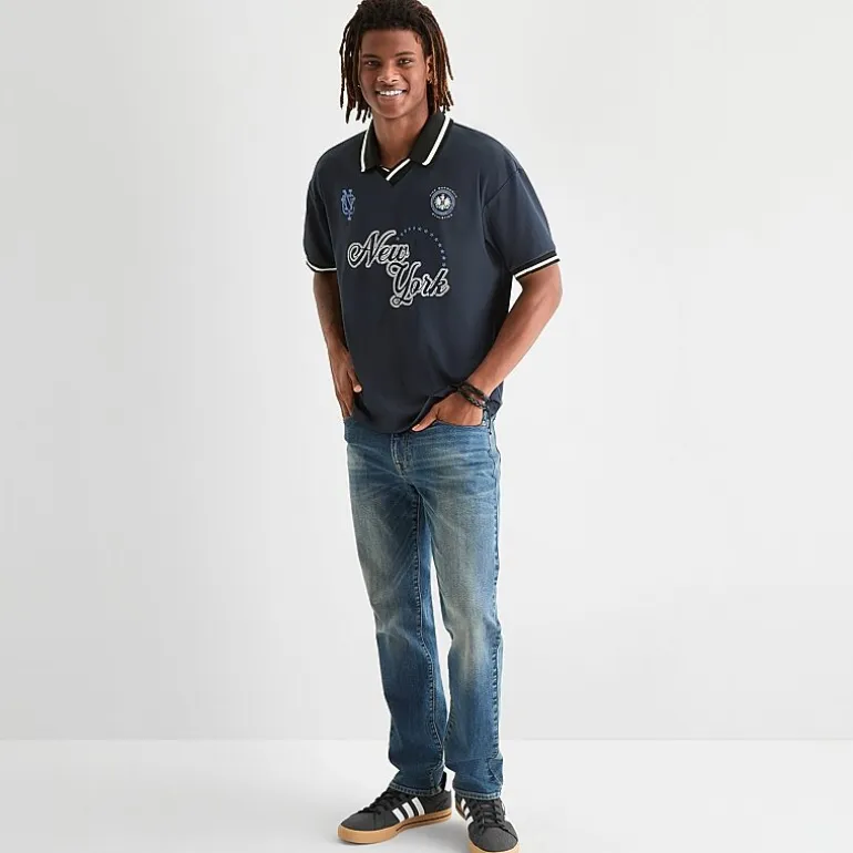 Arizona Mens V Neck Short Sleeve Jersey Polo