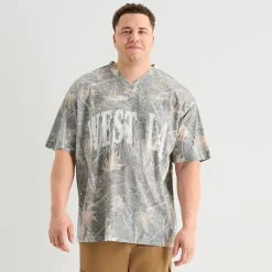 Arizona Mens V Neck Short Sleeve Big and Tall Jersey