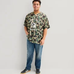 Arizona Mens V Neck Short Sleeve Big and Tall Jersey