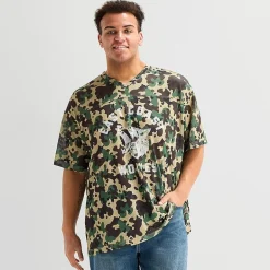 Arizona Mens V Neck Short Sleeve Big and Tall Jersey