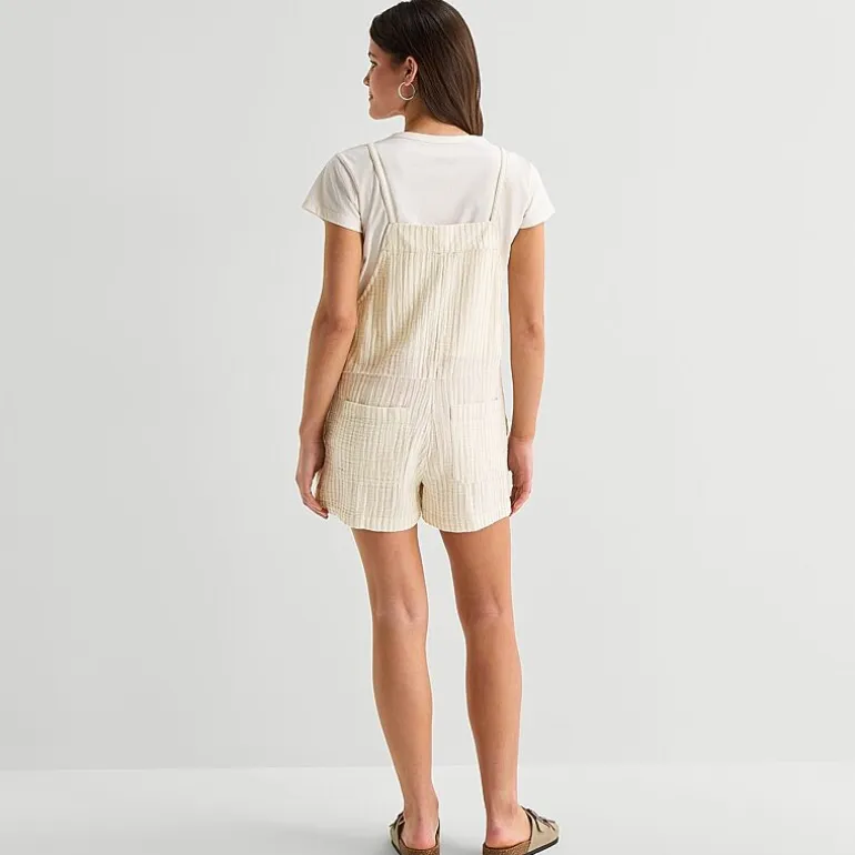 Arizona Sleeveless Womens Shortalls Juniors