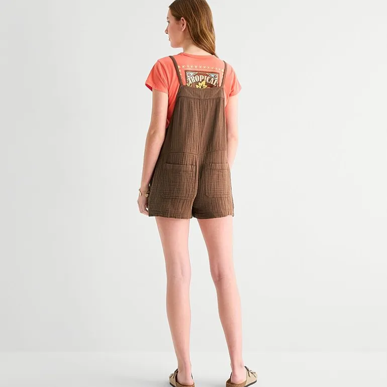 Arizona Sleeveless Womens Shortalls Juniors