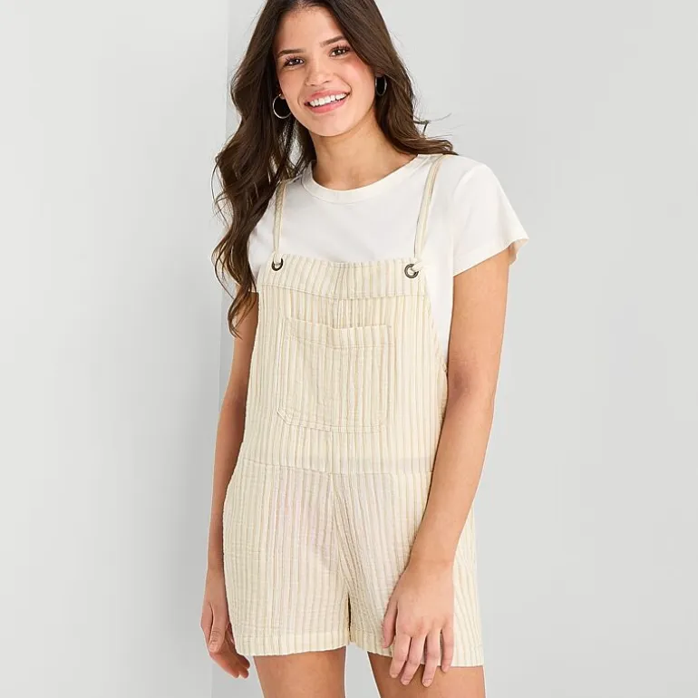 Arizona Sleeveless Womens Shortalls Juniors