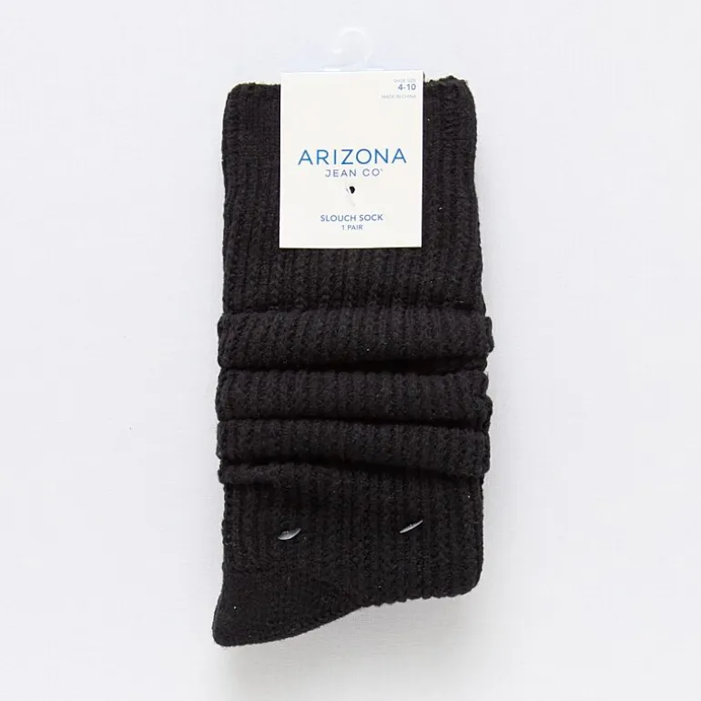 Arizona Slouch Womens 1 Pair Crew Socks