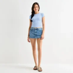 Arizona So Smooth Womens Juniors Round Neck Short Sleeve T-Shirt