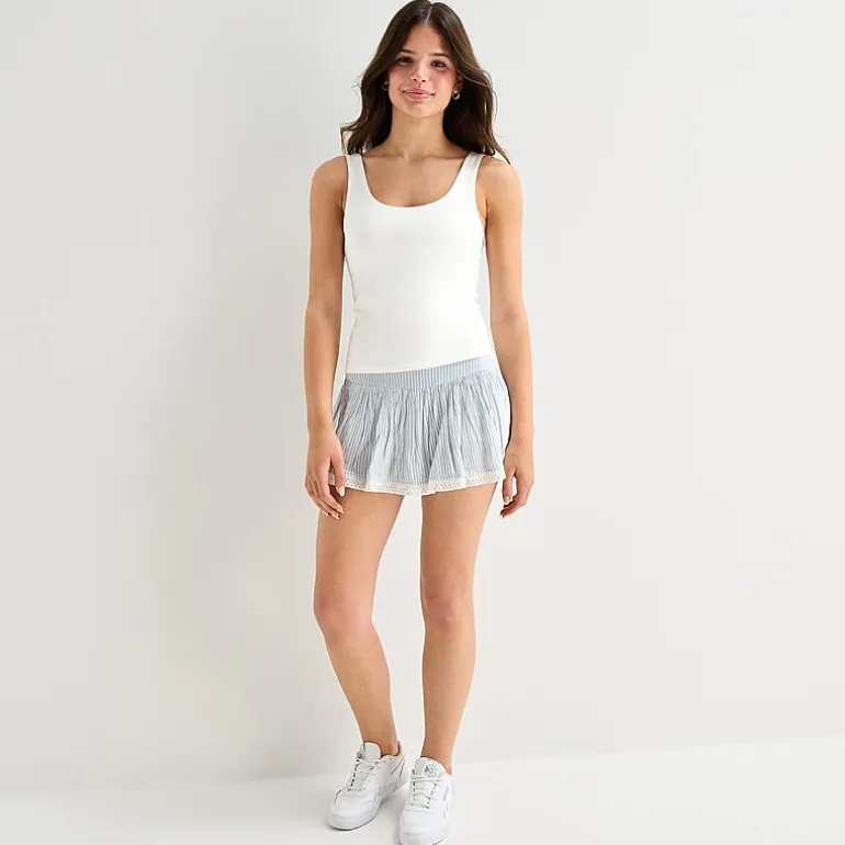 Arizona So Smooth Womens Juniors Scoop Neck Sleeveless Tank Top