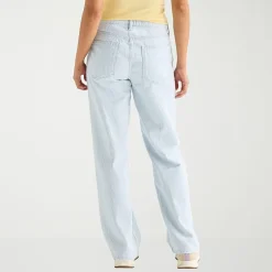 Arizona Striped Womens Juniors Short Low Rise Straight Leg Jean