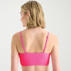 Arizona Womens Adjustable Straps Juniors Bralette Bikini Swimsuit Top
