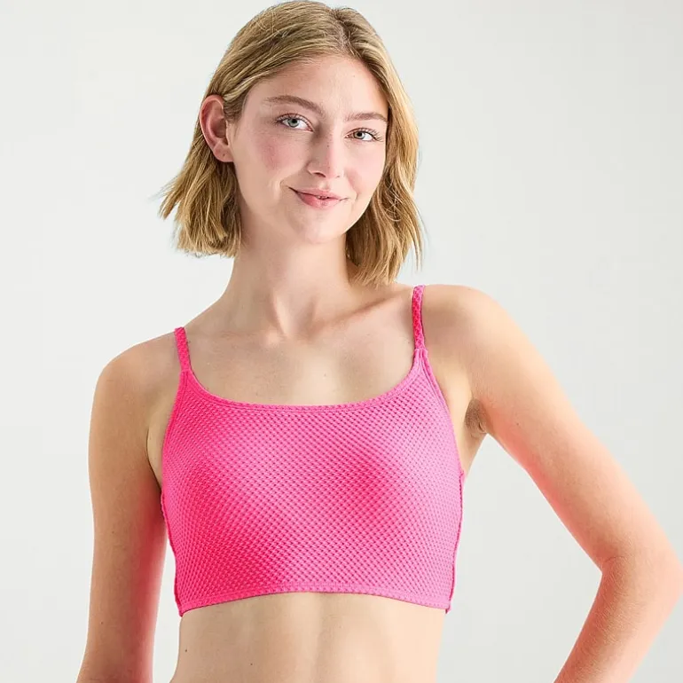 Arizona Womens Adjustable Straps Juniors Bralette Bikini Swimsuit Top