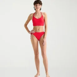 Arizona Womens Adjustable Straps Textured Juniors Bikini Halter Swimsuit Top