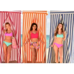 Arizona Womens Adjustable Straps Textured Juniors Bikini Halter Swimsuit Top