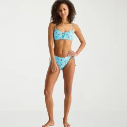 Arizona Womens Adjustable Straps Gingham Juniors Bralette Bikini Swimsuit Top
