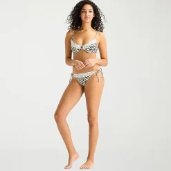 Arizona Womens Adjustable Straps Animal Print Leopard Juniors Bralette Bikini Swimsuit Top