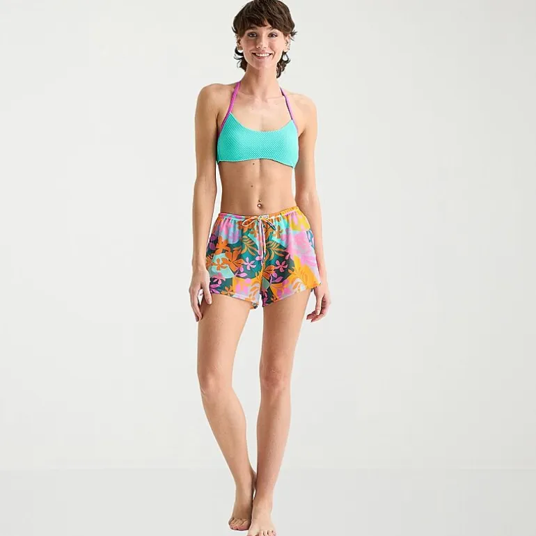 Arizona Womens Drawstring Waist Leaf Juniors Shorts Swimsuit Cover-Up