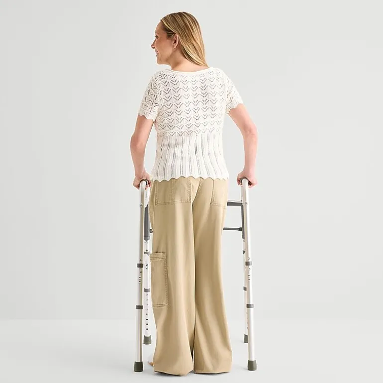 Arizona Womens Juniors Adaptive Easy-on + Easy-off Low Rise Cargo Pant