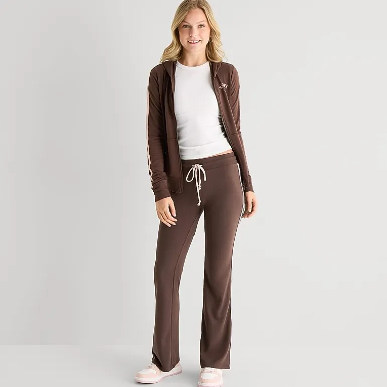 Arizona Womens Juniors Bootcut Mid Rise Sweatpant