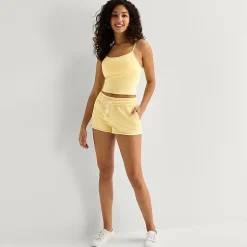 Arizona Womens Juniors Built In Bra Scoop Neck Sleeveless Camisole