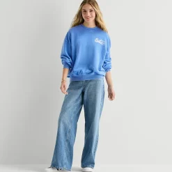 Arizona Womens Juniors Crew Neck Long Sleeve Sweatshirt